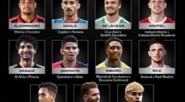 11 pemain dengan gol terbaik di dunia, termasuk Ridho yang menjadi wakil Indonesia pertama yang masuk nominasi FIFA Puskas Award 2025.
