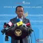 Menteri ESDM Bahlil Lahadalia memberi keterangan usai rapat dengan Presiden Prabowo Subianto di Istana Kepresidenan, Jakarta, Senin (27/4/2026).