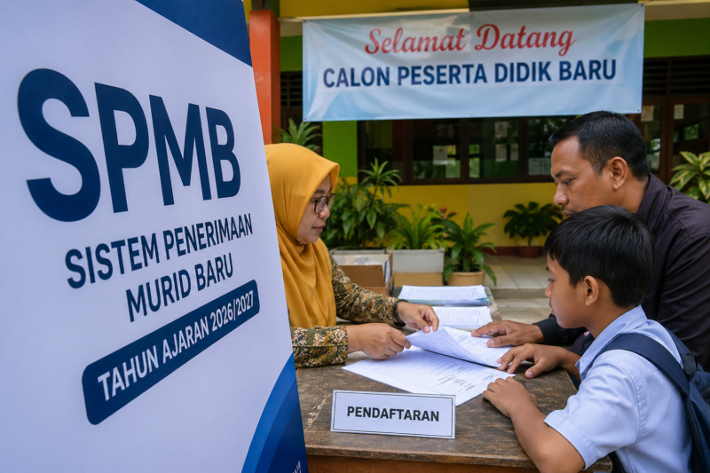 Foto ilustrasi pelaksanaan Sistem Penerimaan Murid Baru (SPMB) tahun ajaran 2026/2027