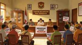 Kantor Kecamatan Pule, Kabupaten Trenggalek. Masyarakat mendesak adanya evaluasi kepemimpinan guna menjaga stabilitas pemerintahan dan pelayanan di wilayah tersebut. ( Foto ilustrasi)