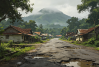 Kondisi jalan rusak menuju kawasan Bendungan Bagong Trenggalek masih dikeluhkan warga di tengah kenaikan anggaran proyek hingga Rp2,7 triliun. (foto ilustrasi jalan rusak)