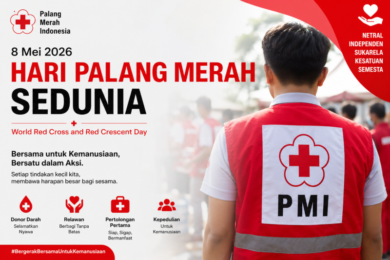 Hari Palang Merah Sedunia diperingati setiap 8 Mei sebagai momentum memperingati semangat kemanusiaan dan solidaritas global.