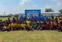 Plt Bupati Tulungagung Ahmad Baharudin membuka Festival Grassroots Piala Presiden 2026 di Lapangan Desa Ngujang